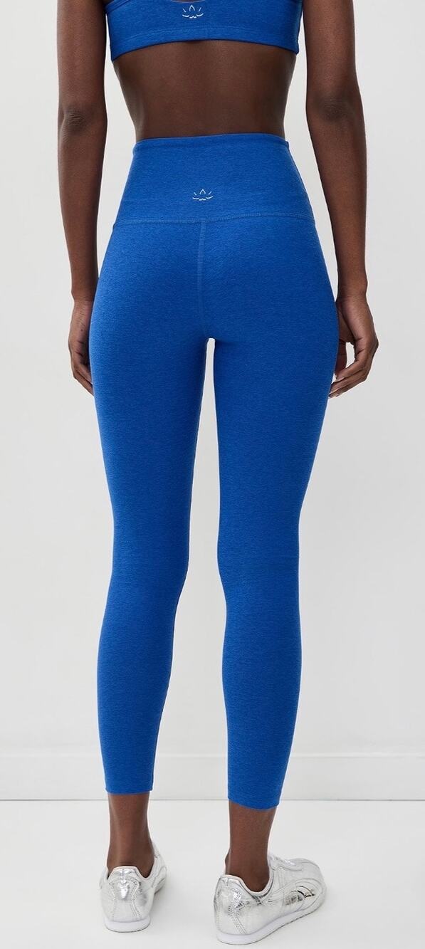Beyond Yoga Spacedye Caught In The Midi High Waisted Leggings Blue Heather SZ S